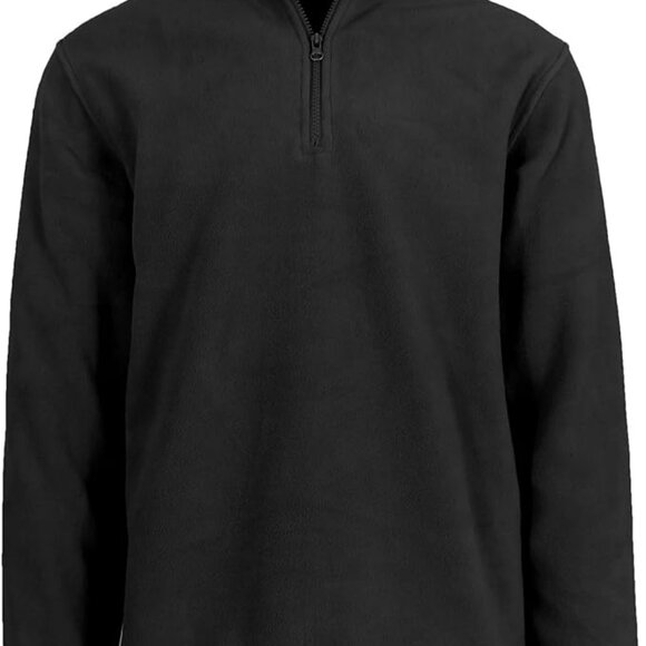 Men’s Quarter Zip Thermal Fleece Pullover Long Sleeve Sweatshirt Mid Weight Swea - Picture 3 of 3